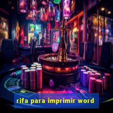 rifa para imprimir word